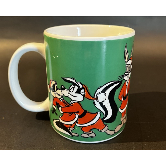 Looney Tunes Mug | Merry Wittle Christmas | VTG '95 | Bonus: Wylie Coyote Plush - Picture 9 of 12